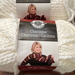 3 Skiens of White Acrylic Yarn